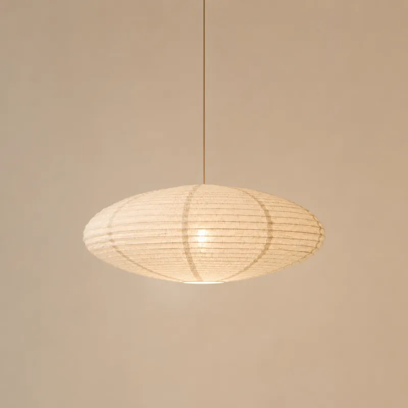 Zamów dziś Beżowa lampa wisząca z lnianym abażurem Villo