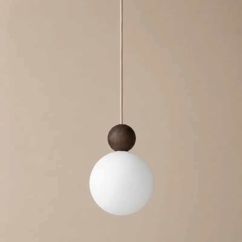 Lampa wisząca Muna z drewnianym akcentem nad stół Ekspresowa dostawa