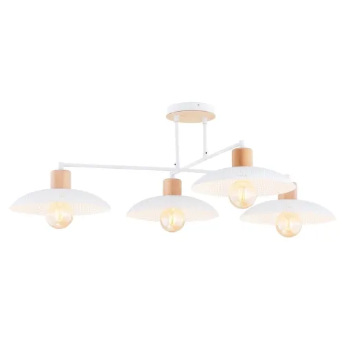 Biało brązowa lampa sufitowa z drucianymi kloszami Emibig 1319/4 Kobe 4xE27 100cm Tylko do końca tygodnia