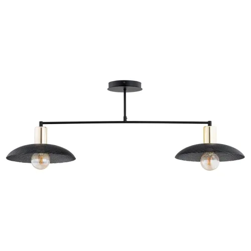 Czarno złota podwójna lampa sufitowa z drucianymi kloszami Emibig 1320/2 Spirit 2xE27 100cm Wysoka jakość