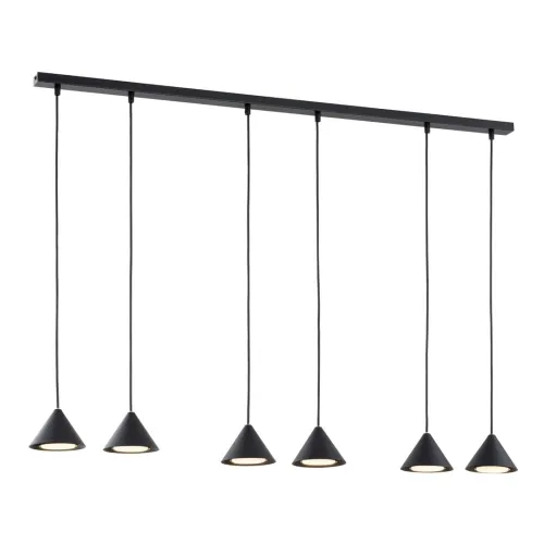 Kup teraz Czarna lampa wisząca nad stół sześć stożkowych kloszy Emibig 1330/6 Elit 6xGX53 116cm