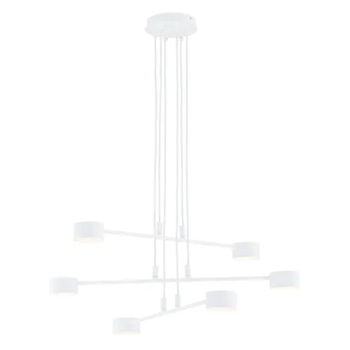 Biała lampa wisząca z rozpiętymi ramionami i płaskimi kloszami Emibig 1340/6 Modus 6xGX53 70cm Kup online
