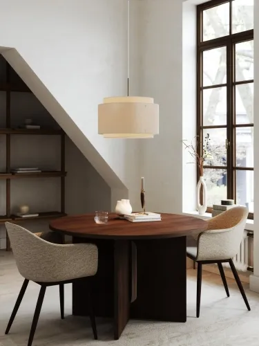 Beżowa lampa wisząca skandynawska z abażurem Nordlux 2320403018 Takai E27 45cm Hit sprzedaży