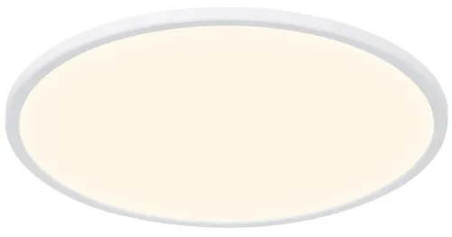 Tani Biała okrągła lampa sufitowa płaski plafon Nordlux 2210666101 Oja LED 24W 3000K/4000K IP54 42,4cm ściemnialna