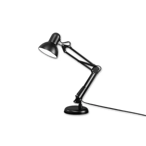 Kup online Czarna lampa biurkowa kreślarska LVT 1087 Lena E27 41cm uchwyt do biurka w zestawie