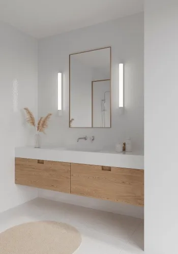 Biały kinkiet łazienkowy z włącznikiem Nordlux 2310221001 Malaika LED 15W 3000K IP44 68,4cm Taniej