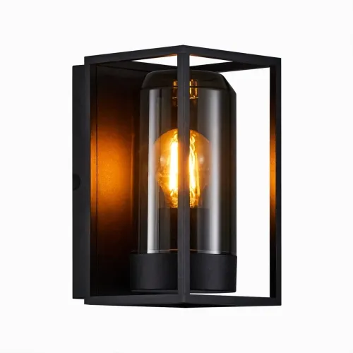 Zamów dziś Czarna zewnętrzna lampa ścienna kinkiet elewacyjny Nordlux 2218131047 Griffin E27 IP44