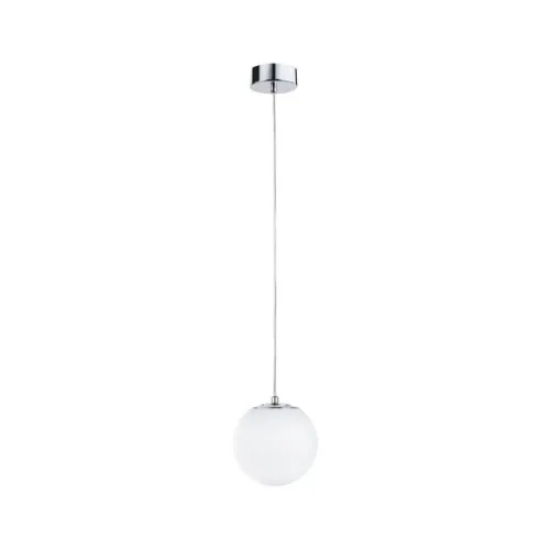 Super okazja Chromowana lampa wisząca do łazienki z białą kulą Paulmann PL71066 Gove LED 9W 3000K IP44 17cm