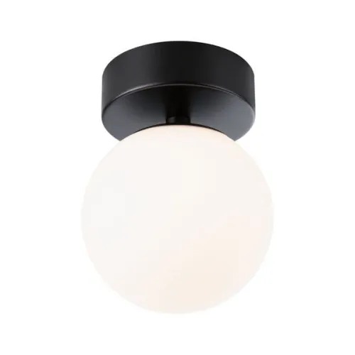 Nie przegap Lampa sufitowa ścienna czarna podstawa i biała kula Paulmann PL71068 Gove G9 IP44 8cm