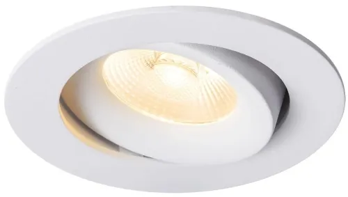 Do wyczerpania zapasów Biała okrągła ruchoma lampa podtynkowa Nordlux 2310320001 Aliki LED 8W 2700K IP44 9,6cm x 4,5cm ściemnialna