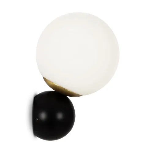 Czarno złoty kinkiet z szklaną kulą Maytoni MOD048WL-01G Nostalgia E14 Oferta