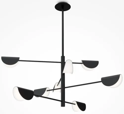 Bezpieczna płatność Czarny nowoczesny żyrandol lampa wisząca Maytoni MOD126PL-08B Mollis 8xG9 125cm