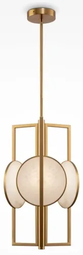 Zniżka Nowoczesna złota geometryczna lampa wisząca Maytoni MOD099PL-03G Marmo 3xE14 30cm x 92cm