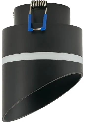 Promocja Czarna okrągła lampa podtynkowa ścięty walec Nowodvorski 10485 Vis GX53 8,5cm