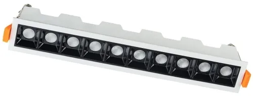Biało czarna prostokątna lampa podtynkowa Nowodvorski 10046 Mini LED 20W 4000K 28cm Oferta czasowa