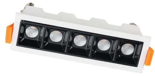 Biało czarna prostokątna lampa podtynkowa Nowodvorski 10042 Mini LED 10W 3000K 14,6cm Ekspresowa dostawa