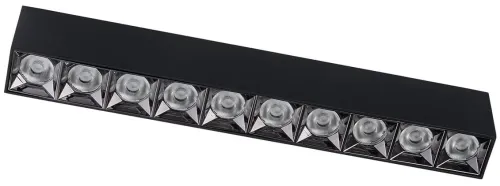 Łatwy zwrot Czarna prostokątna lampa sufitowa box Nowodvorski 10060 Midi LED 40W 4000K 38,5cm