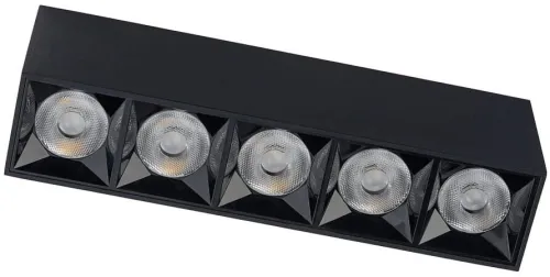 Tani Czarna prostokątna lampa sufitowa box Nowodvorski 10055 Midi LED 22W 3000K 19,5cm
