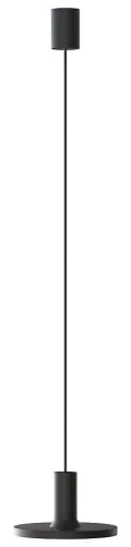 Czarna lampa wisząca z płaskim kloszem Nowodvorski 8102 Hermanos B GU10 20cm x 130cm Okazja