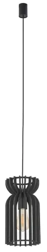 Szybka wysyłka Smukła czarna lampa wisząca z sklejki Nowodvorski 10574 Kymi Black B GU10 16cm x 160cm
