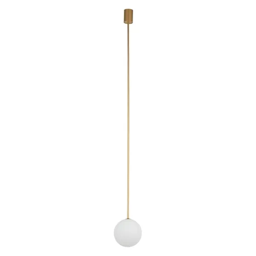 Bezpieczna płatność Lampa wisząca złota rurka i biała szklana kula Nowodvorski 10308 Kier L G9 16cm x 140cm