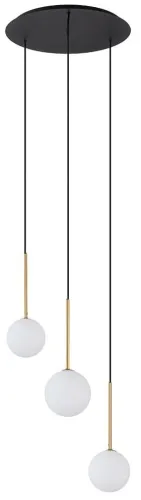 Lampa wisząca białe kule złote dodatki i czarna okrągła rozeta Nowodvorski 10304 Karo III 3xG9 46cm x 100cm Oferta