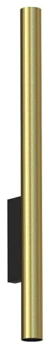 Najlepsza cena Mosiężno czarna lampa ścienna kinkiet walec Nowodvorski 10760 Fourty Wall XL 2xGU10 R35 60cm