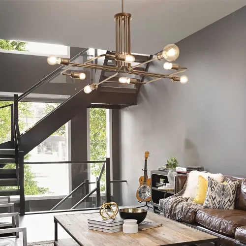 Designerska lampa wisząca z włoch Ideal Lux 160269 Triumph 8xE27 mosiądz Zamów teraz