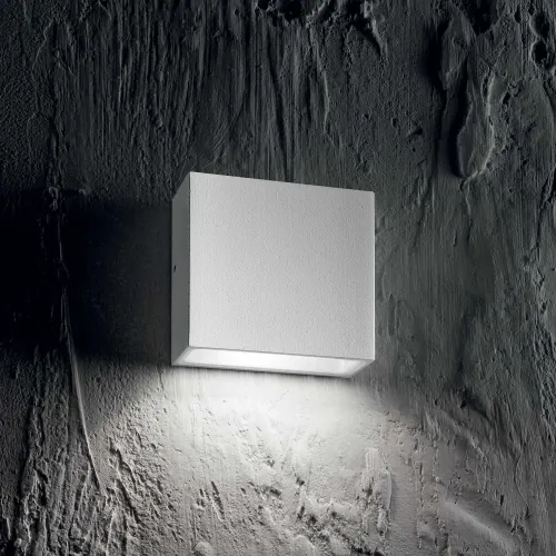Niska cena Szara zewnętrzna lampa ścienna płaski kinkiet elewacyjny Ideal Lux 113760 Tetris-1 G9 IP44