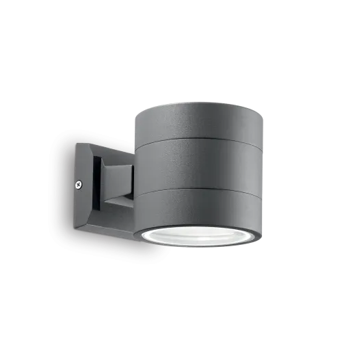 Antracytowa zewnętrzna lampa ścienna kinkiet walec na elewację Ideal Lux 61467 Snif G9 IP54 Oferta czasowa