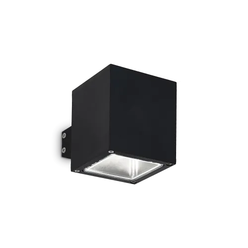 Promocja Czarna zewnętrzna lampa ścienna kostka kinkiet elewacyjny światło góra - dół Ideal Lux 123080 Snif G9 IP44