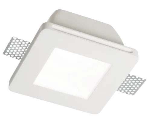 Biała kwadratowa lampa podtynkowa bez ramki Ideal Lux 150116 Samba Square GU10 12cm x 12cm x 7,7cm Hit sprzedaży