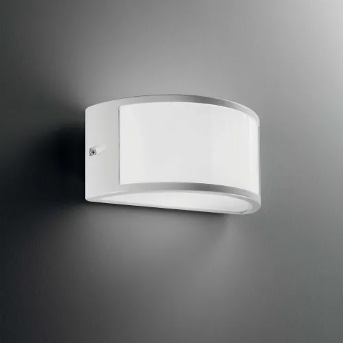 Biała zewnętrzna lampa ścienna kinkiet elewacyjny Ideal Lux 092393 Rex-1 E27 IP44 Premium