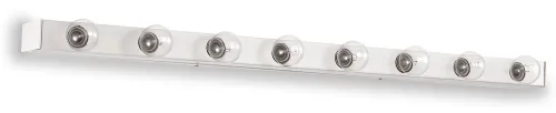 Biała lampa ścienna kinkiet listwa 80cm z żarówkami obok lustra Ideal Lux 159522 Prive 8xE14 Szybka dostawa