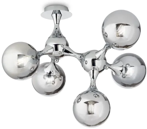 Chromowana lampa sufitowa molekuły Ideal Lux 200484 Nodi 5xE14 Tani