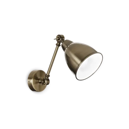Tylko dziś Metalowa lampa ścienna kinkiet brunatny z przegubami Ideal Lux 027876 Newton E27