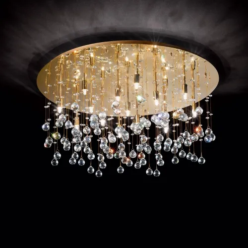 Bezpieczna płatność Lampa sufitowa z Włoch Ideal Lux 082790 Moonlight 15xG9 80cm złoty