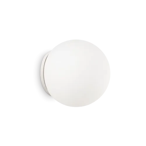 Lampa ścienna kinkiet biała świecąca szklana kula Ideal Lux 059815 Mapa E27 Wyprzedaż
