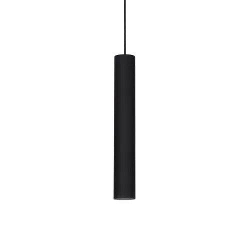 Bezpieczne zakupy Czarna lampa wisząca punktowa smukły walec Ideal Lux 104928 Look GU10 6cm x 140cm