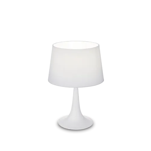 Mała biała lampa stołowa z abażurem Ideal Lux 110530 London E27 36cm x 23cm Oferta czasowa
