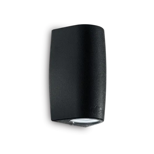 Nowy Czarna zewnętrzna lampa ścienna z antykorozyjnej żywicy Ideal Lux 147819 Keope 2xGU10 IP55