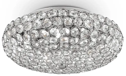 Chromowana lampa sufitowa plafon z kryształami Ideal Lux 075419 King 5xG9 16cm x 38cm Ostatnia szansa