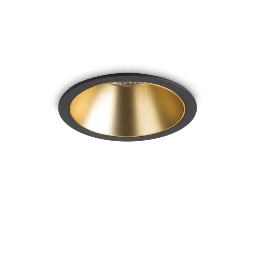 Czarno złota okrągła lampa podtynkowa Ideal Lux 192345 Game Round LED 11W 1100LM 3000K IP40 36stopni 8,5cm x 8cm Nie przegap
