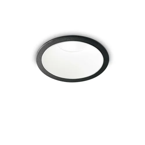 Okazja Czarno biała okrągła lampa podtynkowa Ideal Lux 192338 Game Round LED 11W 1100LM 3000K IP40 36stopni 8,5cm x 8cm