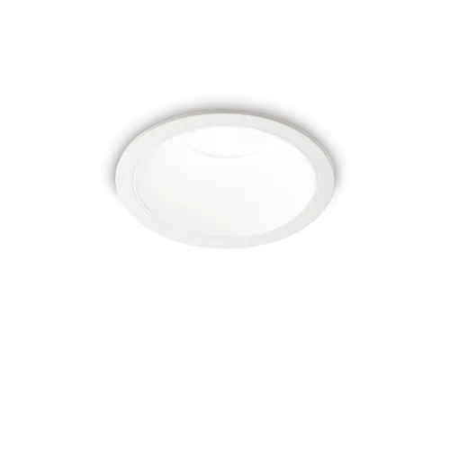 Biała okrągła lampa podtynkowa Ideal Lux 192291 Game Round LED 11W 1100LM 3000K IP40 36stopni 8,5cm x 8cm Do wyczerpania zapasów