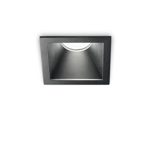 Czarna kwadratowa lampa podtynkowa Ideal Lux 192383 Game Square LED 11W 1100LM 3000K IP40 36stopni 8,4cm x 12cm Kup online