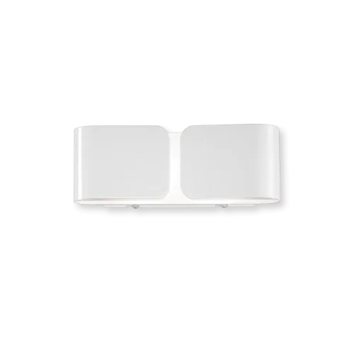 Szybka wysyłka Biała lampa ścienna w kształcie sztywnej bransoletki Ideal Lux 049236 Clip 2xG9