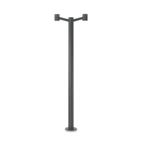 Antracytowa nowoczesna latarnia ogrodowa Ideal Lux 249490 Clio 2xE27 IP44 197cm Kup teraz