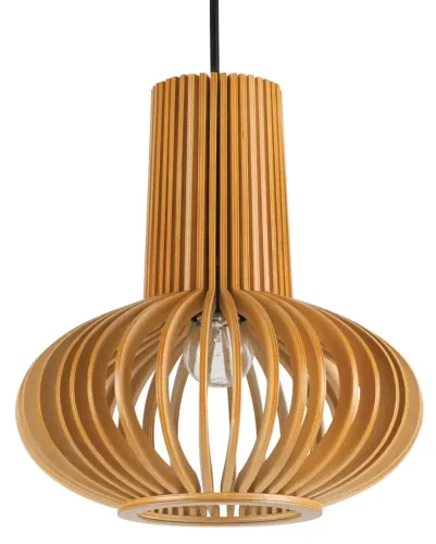 Lampa wisząca brązowy klosz z sklejki w kształcie gruszki Ideal Lux 159850 Citrus-2 E27 26cm x 134cm Sprawdź teraz