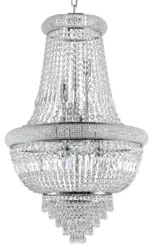 Tylko dziś Włoski kryształowy żyrandol z chromowanymi elementami Ideal Lux 215969 Dubai 10xE14 52cm